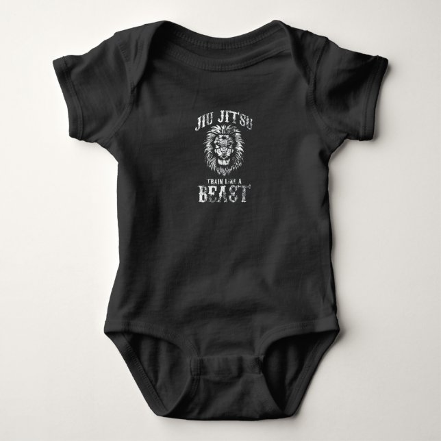 Jiu Jitsu Zug wie ein Biest BJJ gestört Baby Strampler (Vorderseite)
