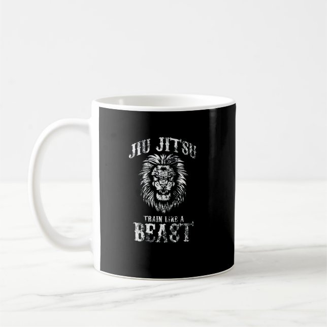 Jiu Jitsu Zug wie ein Biest BJJ gestört Kaffeetasse (Links)