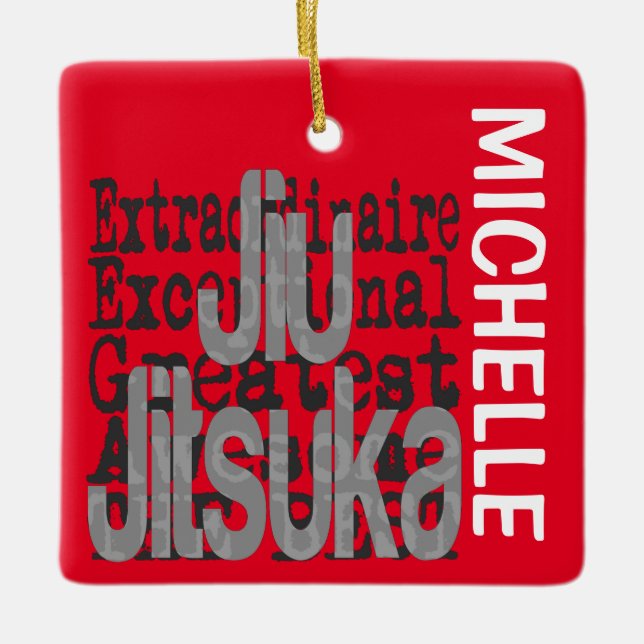 Jiu Jitsuka Extraordinaire CUSTOM Keramikornament (Vorderseite)
