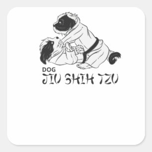 Jiu Shih Tzu Quadratischer Aufkleber