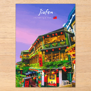 Jiufen, Taiwan - Antikes Teehaus Acryleinladungen