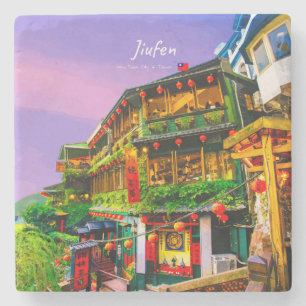 Jiufen, Taiwan - Antikes Teehaus Steinuntersetzer