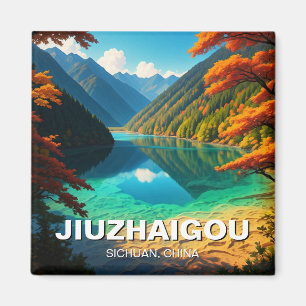 Jiuzhaigou Valley Nationalpark Sichuan China Magnet