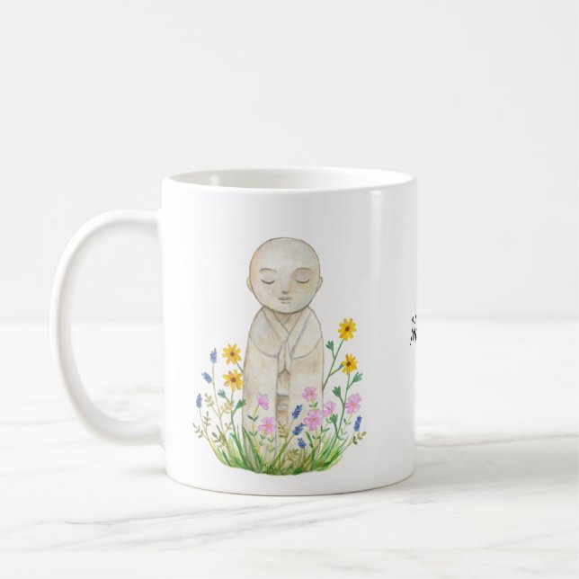 Jizo Buddha Spirituelle Ruhe Individuelle Name Kaffeetasse (Links)