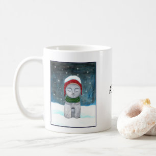 Jizo im Schnee Liebe Güte Buddhismus Benutzerdefin Kaffeetasse