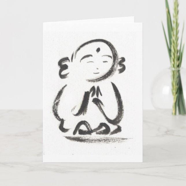 Jizo la carte de voeux vierge de moine (Devant)