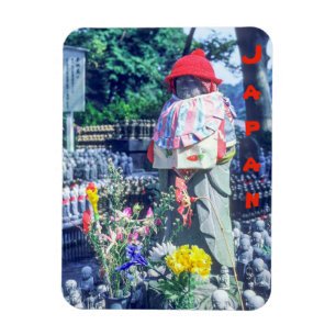 Jizo-Mönchsstatue mit Bibel und Hut - Japan Magnet