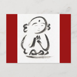 Jizo Red Postcard Postkarte