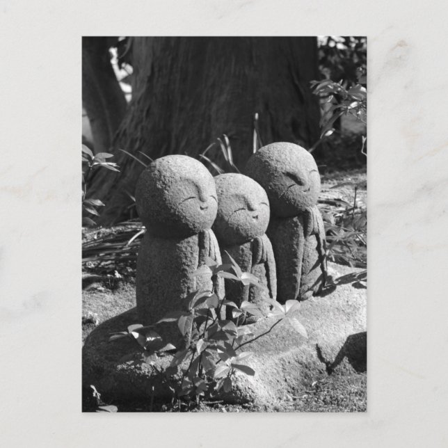 Jizo Statues, Hase Temple: Kamakura, Japan Postcar Postkarte (Vorderseite)