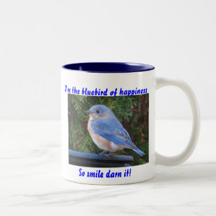 JJ- oiseau bleu de tasse de bonheur