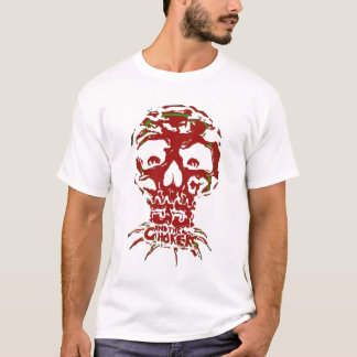 JJ rouge et le T-shirt de crâne de foulards