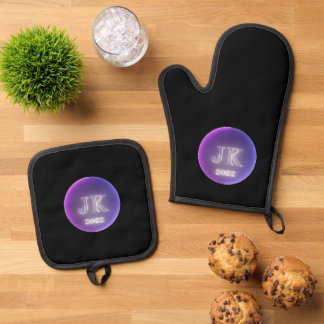 JK 2022 Oven Mitts Pot Holder Ofenhandschuh & Topflappen-Set