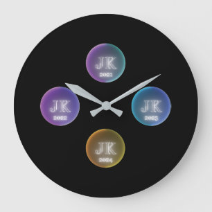JK Four Year Große Wanduhr