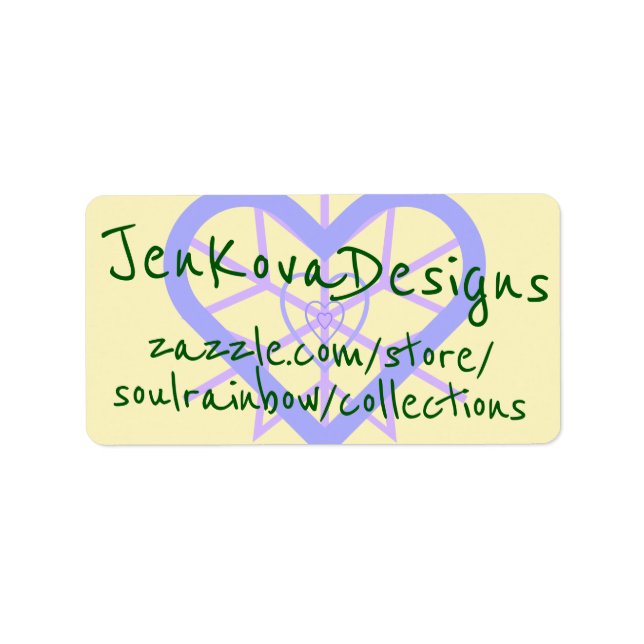JK ZAZZLE LABEL ADRESSAUFKLEBER (Vorne)