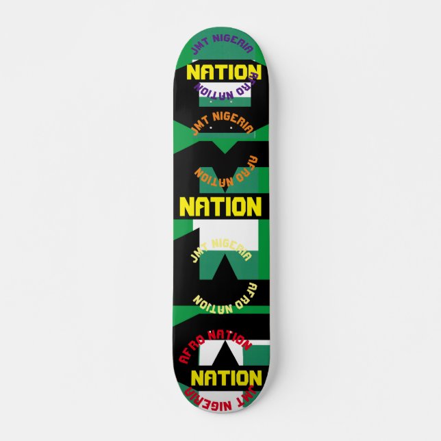 JMT NIGERIA AFRO NATION 7 3/4" Skateboard Deck (Devant)