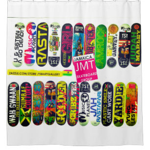 JMT SKATEBOARD JAMAICA Duschvorhang