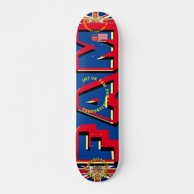 JMT UK FAM !7 3/4" Skateboard Deck (Vorne)