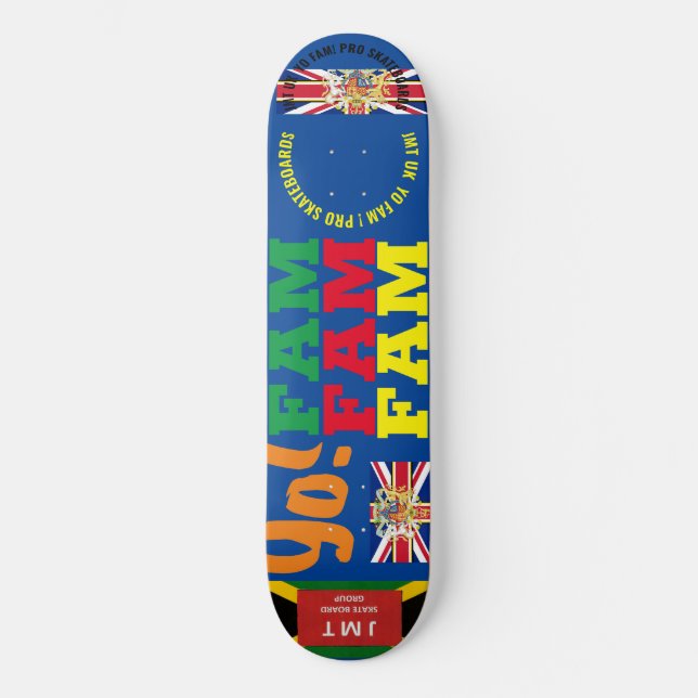 JMT UK YO FAM .8 1/4" Skateboard Deck (Vorderseite)