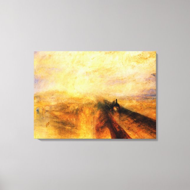 JMW Turner Rain Steam und Speed Leinwanddruck (Vorderseite)
