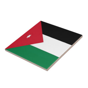 JO001 Jordanien FLAG Jordanien, Fliese