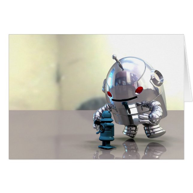 Jo Bot VS Little Blue Bot Card (Vorderseite (Horizontal))