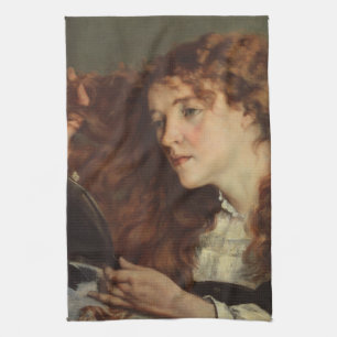 Jo, das schöne irische Mädchen (von Gustave Courbe Geschirrtuch