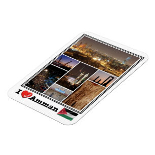 JO Jordan - Amman - I Liebe Mosaic - Magnet
