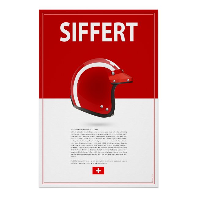 Jo Siffert Helmet Poster (Vorderseite)