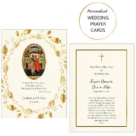 Joachim und Anna Orthodox Wedgebet Card Platzkarte