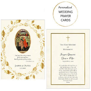 Joachim und Anna Orthodox Wedgebet Card Platzkarte