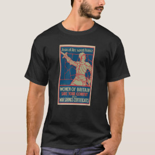 Joan Arc Rettete Frankreich WW2 Propaganda Poster T-Shirt