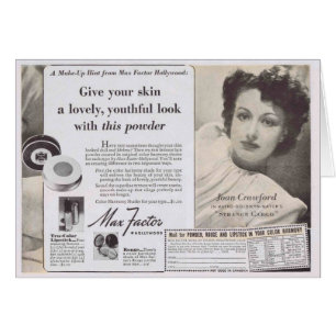 Joan Crawford Face Power Ad