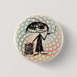 Joan didion mit heiliger Geometrie Button