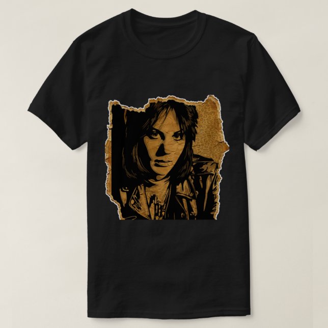 Joan Jett Vintag Paper Joan Jett T-Shirt (Design vorne)