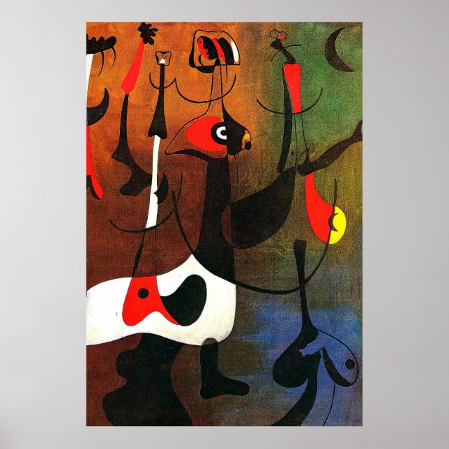 joan miro paintings art, abstract art poster (Vorne)