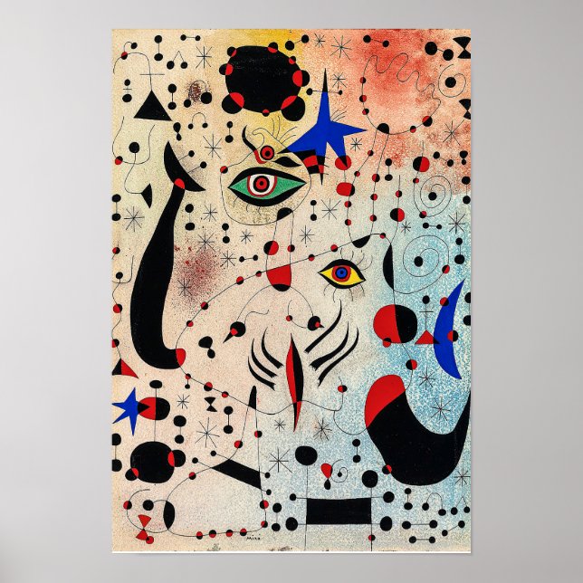 joan miro paintings art, abstract art poster (Vorne)