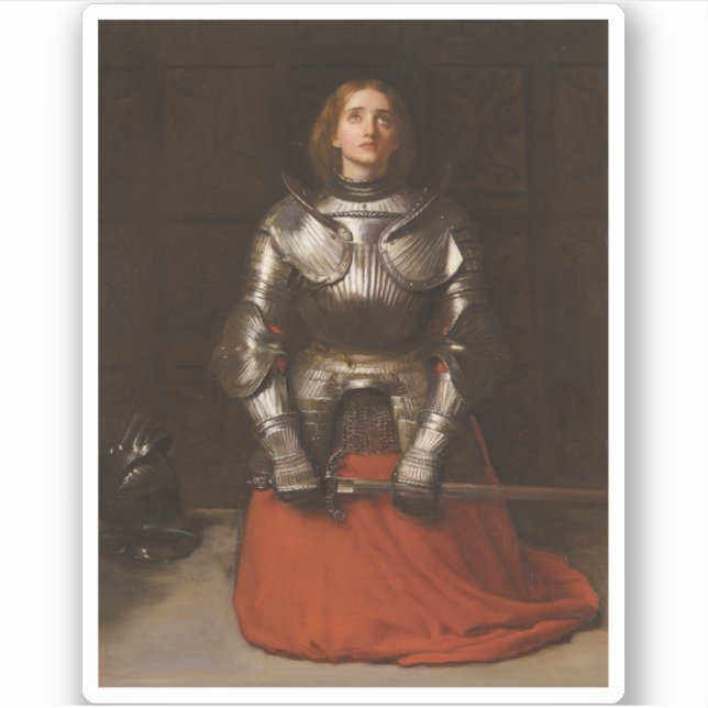 Joan of Arc c. 1865 von John Everett Millais Aufkleber (Vorderseite)