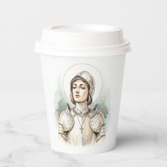 Joan of Arc , Catholic Gifts Pappbecher (Vorderseite)