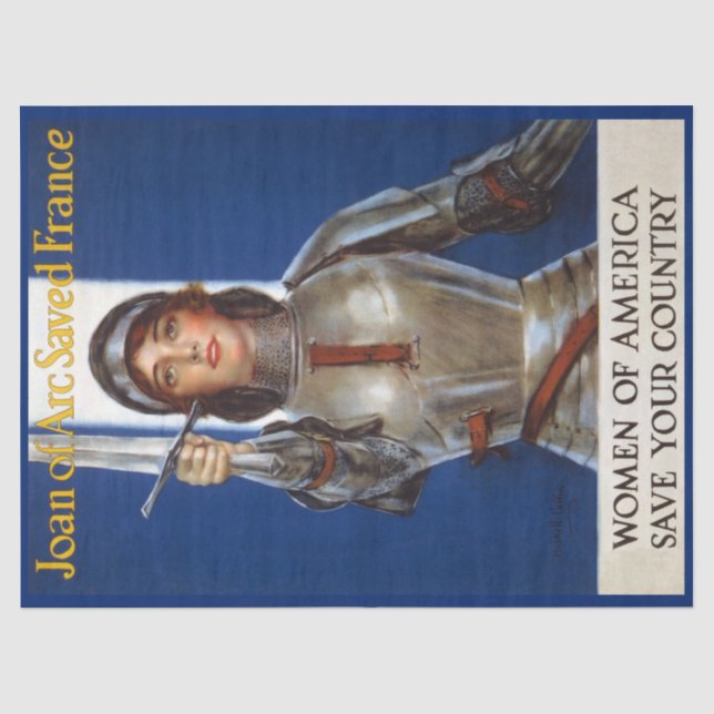Joan of Arc: Das Dienstmädchen Orleans, Ritter Her Seidenpapier (Vorderseite)