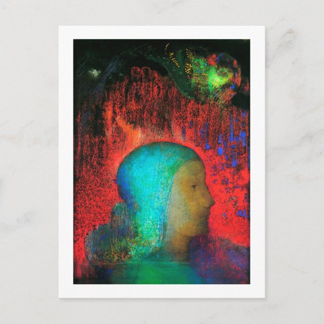Joan of Arc, Redon Postkarte (Vorderseite)