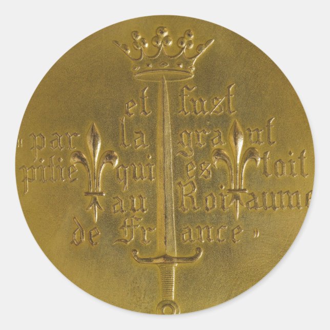 Joan of Arc Runder Aufkleber (Vorderseite)
