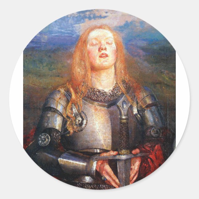 Joan of Arc Runder Aufkleber (Vorderseite)