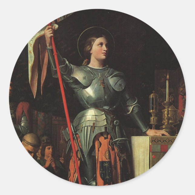 Joan of Arc Runder Aufkleber (Vorderseite)