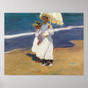 Joaquin Sorolla - Am Strand Poster