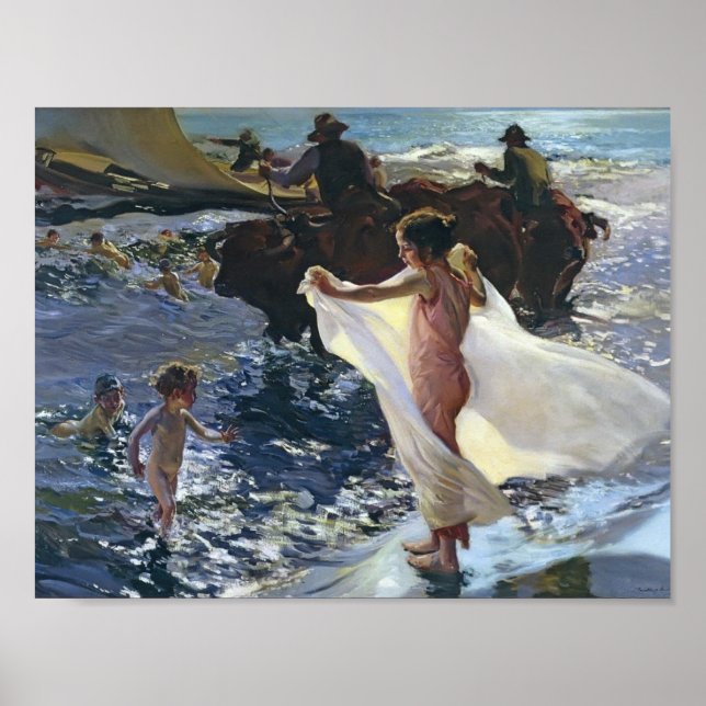 Joaquín Sorolla - Badzeit Poster (Vorne)