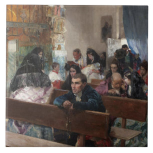 Joaquin Sorolla - die Taufe Fliese