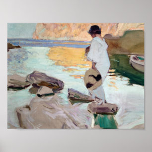 Joaquin Sorolla - Elena in Cala de San Vicente Poster