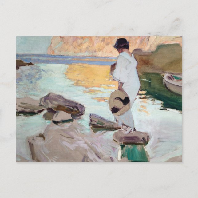 Joaquin Sorolla - Elena in Cala de San Vicente Postkarte (Vorderseite)