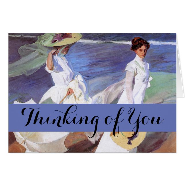 Joaquin Sorolla Femmes Promenade Plage (Devant horizontal)