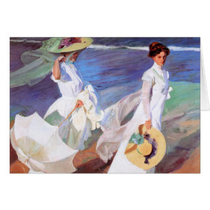 Joaquin Sorolla Femmes Promenade Plage